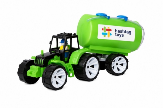 Imagine TRACTOR CU CISTERNA NEGRU VERDE