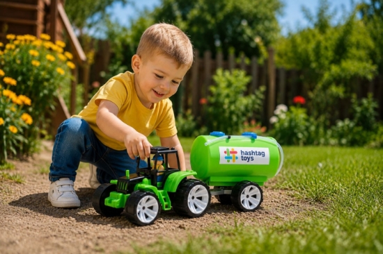 Imagine TRACTOR CU CISTERNA NEGRU VERDE
