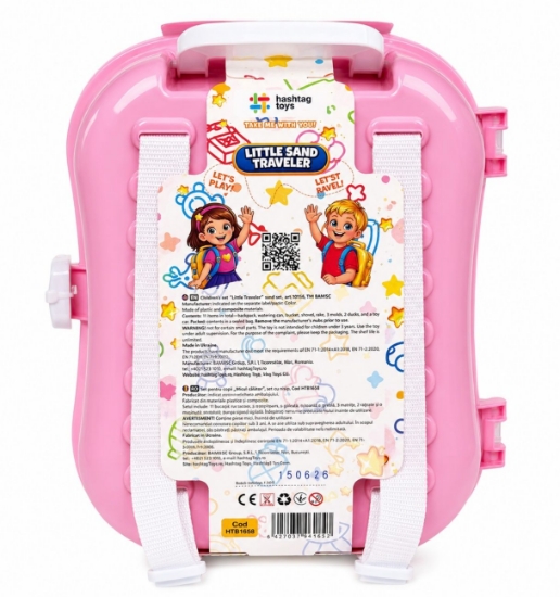 Imagine SET MICUL CALATOR RUCSAC PENTRU NISIP ROZ