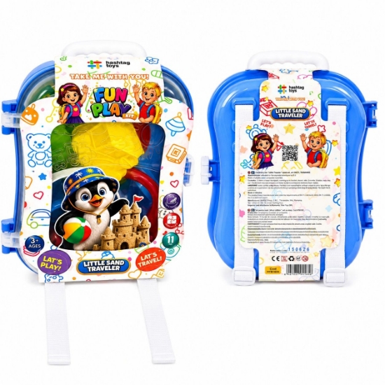 Imagine SET MICUL CALATOR RUCSAC PENTRU NISIP ALBASTRU