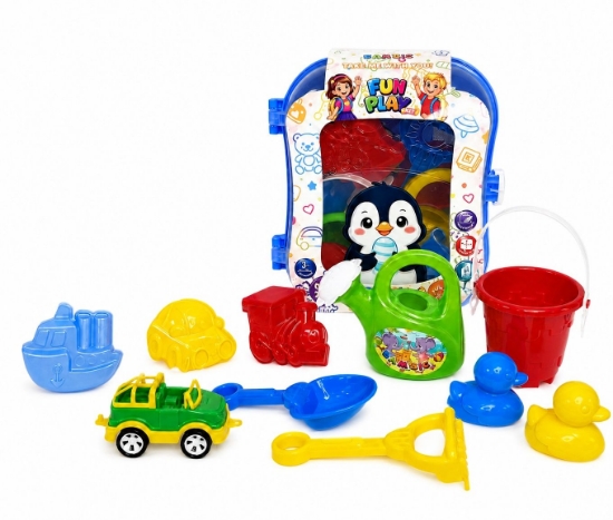 Imagine SET MICUL CALATOR RUCSAC PENTRU NISIP ALBASTRU
