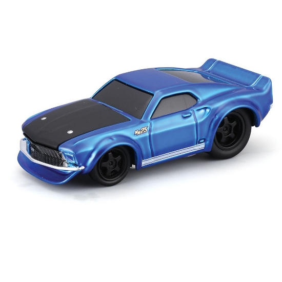 Imagine MAISTO MUSCLE TRANSPORTS SET CAMION CU PLATFORMA FORD C600 FLATBED 1966 SI MASINUTA FORD MUSTANG GT 1969  SCARA 1 LA 64