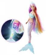 Imagine STEFFI LOVE PAPUSA STEFFI SIRENA MAGICA CURCUBEU CU COADA LUMINOASA 39CM