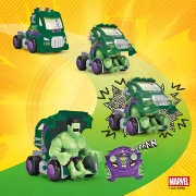 Imagine DICKIE TOYS MARVEL RAZBUNATORII MASINA RC CU TELECOMANDA 2.4GHz HULK SMASH CU SUNETE SCARA 1 LA 24