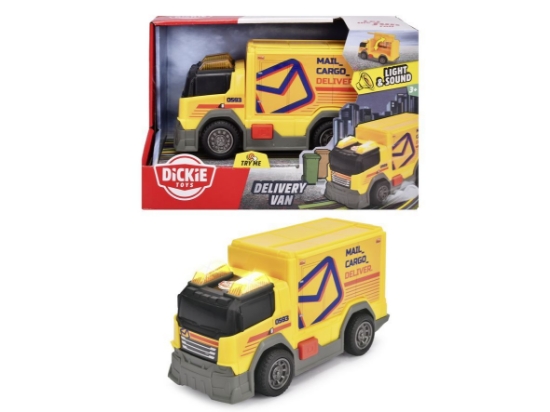 Imagine DICKIE TOYS CAMION DE LIVRARE CU LUMINI SI SUNETE 15CM