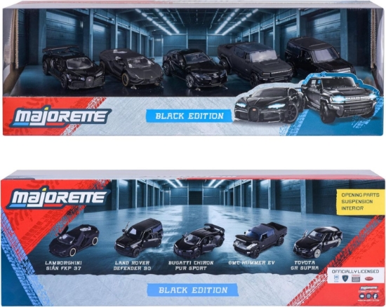 Imagine MAJORETTE SET 5 MASINUTE METALICE BLACK EDITION