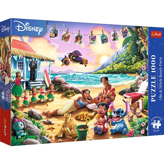 Imagine PUZZLE TREFL 1000 PREMIUM PLUS DISNEY LILO SI STITCH PETRECERE PE PLAJA