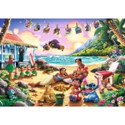 Imagine PUZZLE TREFL 1000 PREMIUM PLUS DISNEY LILO SI STITCH PETRECERE PE PLAJA