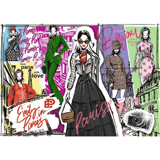 Imagine PUZZLE TREFL 1000 EMILY LA PARIS INSPIRATIE IN MODA