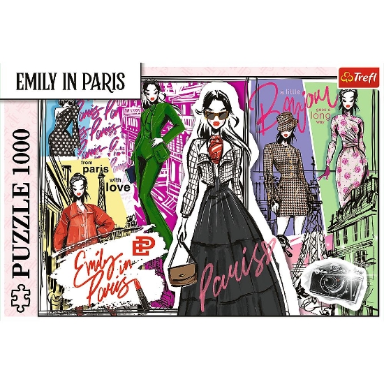 Imagine PUZZLE TREFL 1000 EMILY LA PARIS INSPIRATIE IN MODA