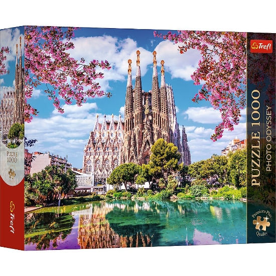 Imagine PUZZLE TREFL 1000 PREMIUM PLUS PHOTO ODYSSEY SAGRADA FAMILIA BARCELONA SPANIA