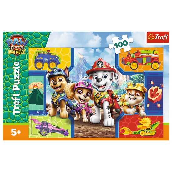 Imagine PUZZLE TREFL 100 PATRULA CATELUSILOR CATEI SI DINOZAURI