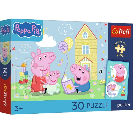 Imagine PUZZLE TREFL 30 PREMIUM PLUS KIDS PEPPA PIG ARE UN PLAN PLUS POSTER 