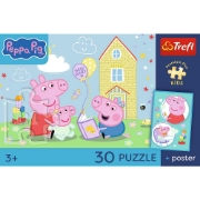 Imagine PUZZLE TREFL 30 PREMIUM PLUS KIDS PEPPA PIG ARE UN PLAN PLUS POSTER 