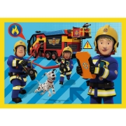 Imagine PUZZLE TREFL 4IN1 POMPIER CU SIRENA