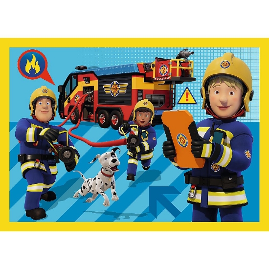Imagine PUZZLE TREFL 4IN1 POMPIER CU SIRENA