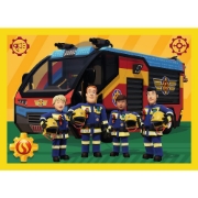 Imagine PUZZLE TREFL 4IN1 POMPIER CU SIRENA