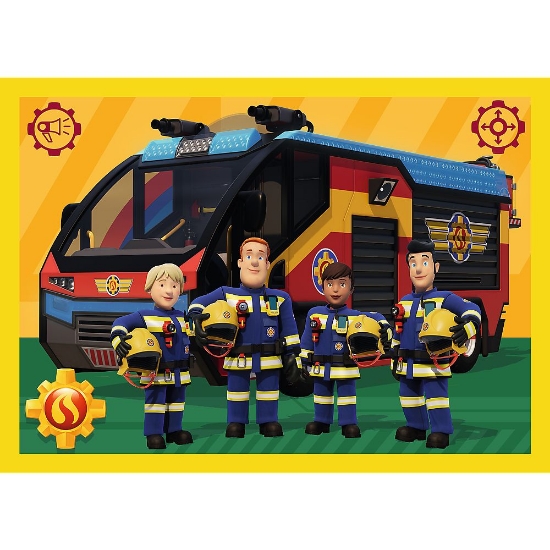 Imagine PUZZLE TREFL 4IN1 POMPIER CU SIRENA