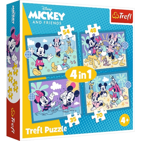 Imagine PUZZLE TREFL 4IN1 CURIOZITATI DESPRE MICKEY MOUSE