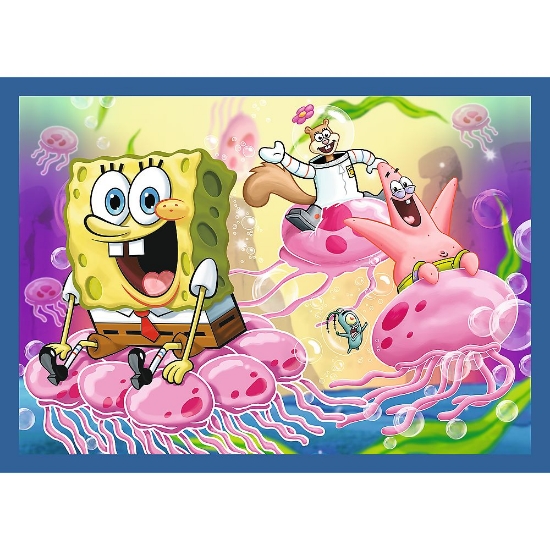 Imagine PUZZLE TREFL 4IN1 VIATA ACVATICA A LUI SPONGEBOB