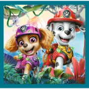Imagine PUZZLE TREFL 3IN1 PATRULA CATELUSILOR INSULA DINOZAURILOR  