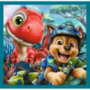 Imagine PUZZLE TREFL 3IN1 PATRULA CATELUSILOR INSULA DINOZAURILOR  