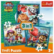 Imagine PUZZLE TREFL 3IN1 PATRULA CATELUSILOR INSULA DINOZAURILOR  