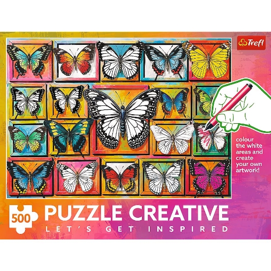 Imagine PUZZLE TREFL 500 CREATIVE COLECTIE DE FLUTURI
