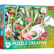 Imagine PUZZLE TREFL 500 CREATIVE PASARI ALE PARADISULUI