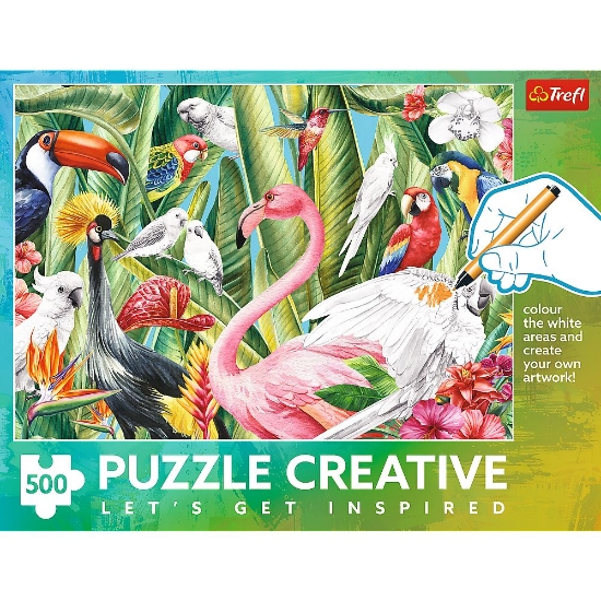 Imagine PUZZLE TREFL 500 CREATIVE PASARI ALE PARADISULUI