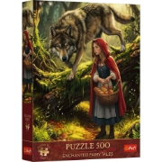 Imagine PUZZLE TREFL 500 PREMIUM PLUS POVESTI FERMECATE SCUFITA ROSIE SI LUPUL 