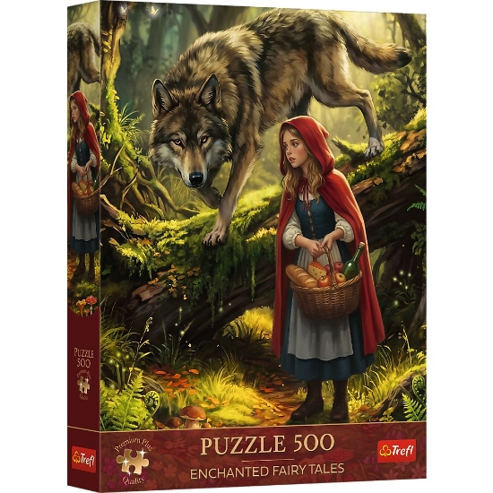 Imagine PUZZLE TREFL 500 PREMIUM PLUS POVESTI FERMECATE SCUFITA ROSIE SI LUPUL 