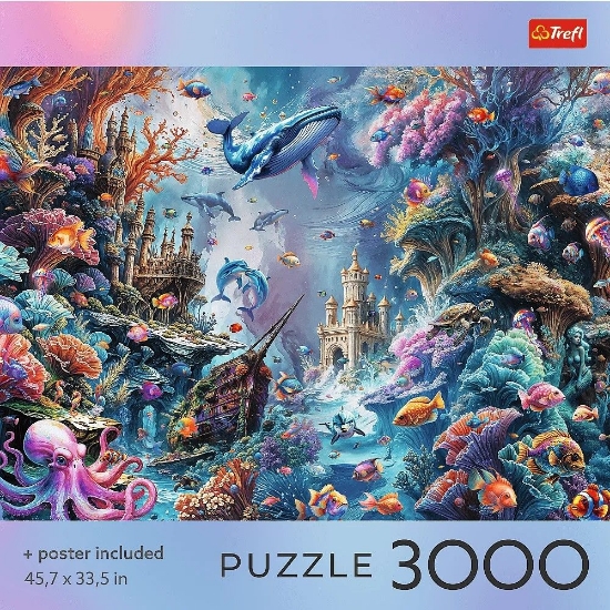 Imagine PUZZLE TREFL 3000 COLECTIA SUA VIATA SUBACVATICA POSTER INCLUS