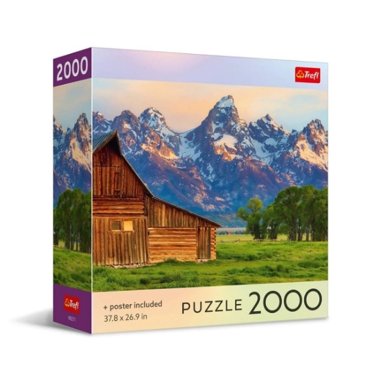 Imagine PUZZLE TREFL 2000 COLECTIA SUA VEDERE A MUNTILOR TETON CU POSTER INCLUS