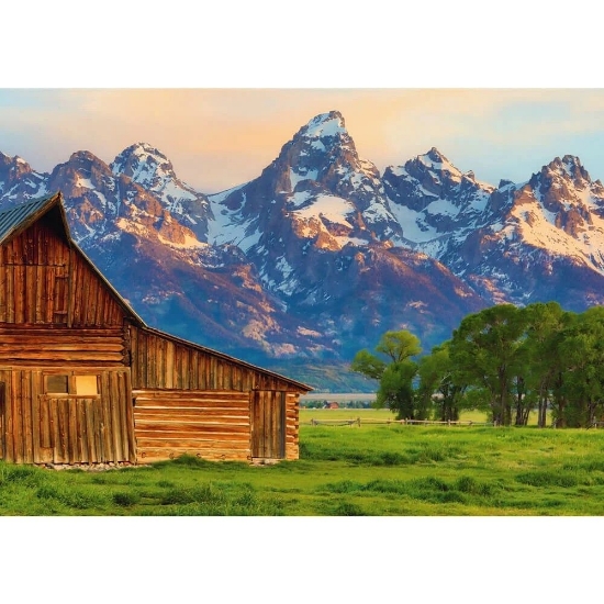 Imagine PUZZLE TREFL 2000 COLECTIA SUA VEDERE A MUNTILOR TETON CU POSTER INCLUS