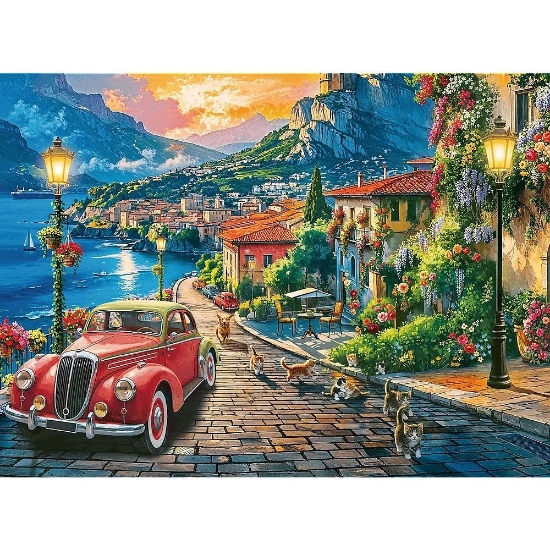 Imagine PUZZLE TREFL 3000 COLECTIA SUA ORAS ITALIAN PE MALUL LACULUI POSTER INCLUS 