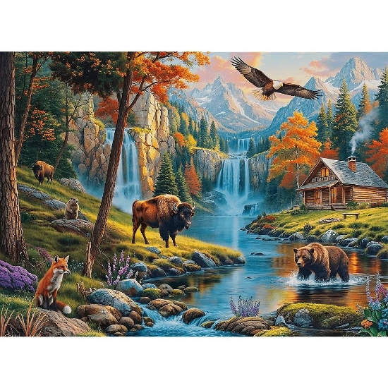 Imagine PUZZLE TREFL 3000 COLECTIA SUA NATURA SALBATICA POSTER INCLUS