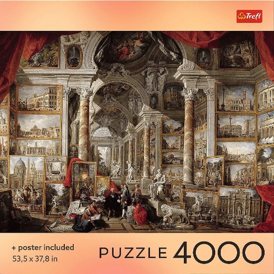 Imagine PUZZLE TREFL 4000 COLECTIA SUA ROMA MODERNA CU POSTER INCLUS 