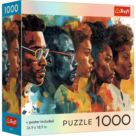 Imagine PUZZLE TREFL 1000 COLECTIA SUA CHIPURI IN CEATA POSTER INCLUS