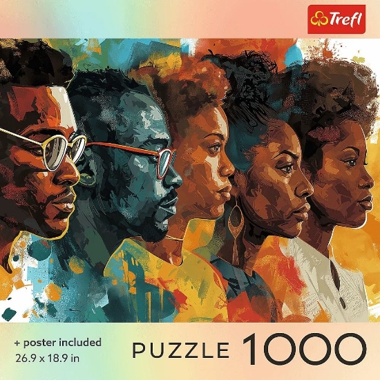 Imagine PUZZLE TREFL 1000 COLECTIA SUA CHIPURI IN CEATA POSTER INCLUS