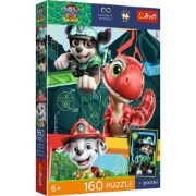 Imagine PUZZLE TREFL 160 PREMIUM PLUS KIDS PATRULA CATELUSILOR AVENTURA CU DINOZAURI PLUS POSTER