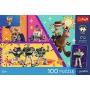 Imagine PUZZLE TREFL 100 DISNEY PIXAR TOY STORY 5 JUCARII IN ACTIUNE CU POSTER INCLUS