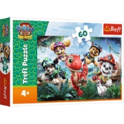 Imagine PUZZLE TREFL 60 PATRULA CATELUSILOR DINOZAURI LA SALVARE