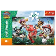 Imagine PUZZLE TREFL 60 PATRULA CATELUSILOR DINOZAURI LA SALVARE