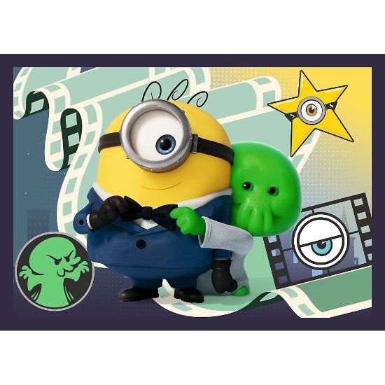 Imagine PUZZLE TREFL 4IN1 NOILE AVENTURI ALE MINIONILOR