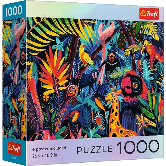 Imagine PUZZLE TREFL 1000 COLECTIA SUA IN JUNGLA POSTER INCLUS