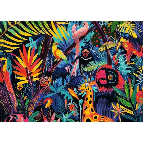Imagine PUZZLE TREFL 1000 COLECTIA SUA IN JUNGLA POSTER INCLUS