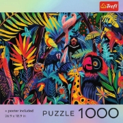 Imagine PUZZLE TREFL 1000 COLECTIA SUA IN JUNGLA POSTER INCLUS
