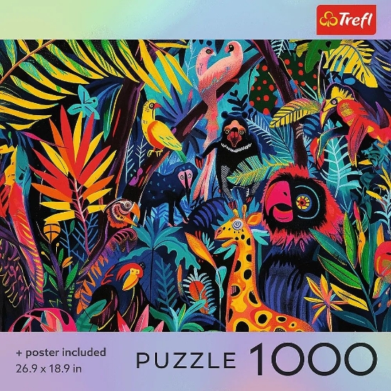 Imagine PUZZLE TREFL 1000 COLECTIA SUA IN JUNGLA POSTER INCLUS