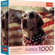 Imagine PUZZLE TREFL 1000 COLECTIA SUA CAINE AMERICAN POSTER INCLUS